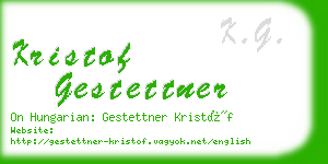 kristof gestettner business card